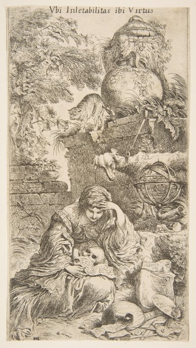 Melencholia, ca. 1645-1646. av Giovanni Benedetto Castiglione