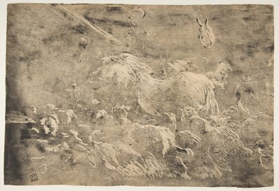 Noa och djuren som går in i arken, 1650-55. av Giovanni Benedetto Castiglione