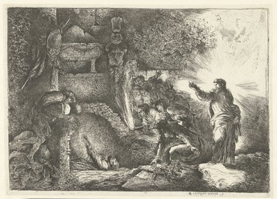 Uppfostran av Lazarus av Giovanni Benedetto Castiglione