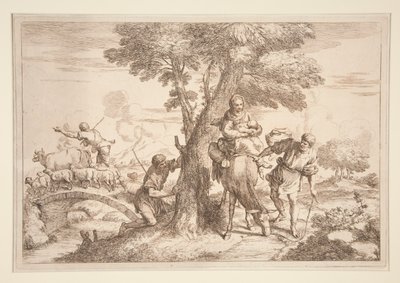 Flygningen till Egypten av Giovanni Benedetto Castiglione