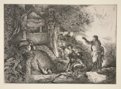 Lazarus uppståndelse av Giovanni Benedetto Castiglione
