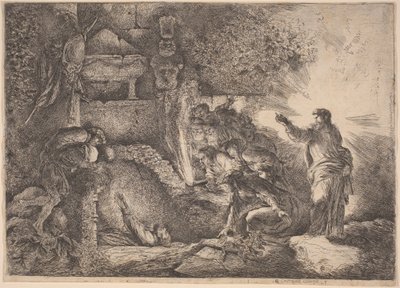 Lasarus uppståndelse av Giovanni Benedetto Castiglione