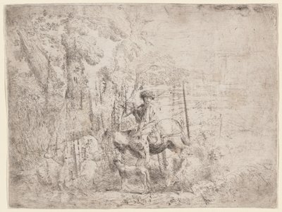 Ung herde till häst av Giovanni Benedetto Castiglione