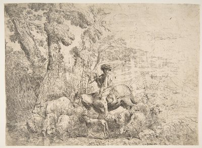 Ung herde till häst, 1638. av Giovanni Benedetto Castiglione