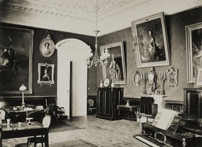 Paskevich Residence i Gomel. Rött vardagsrum, 1860-tal av Giovanni Bianchi