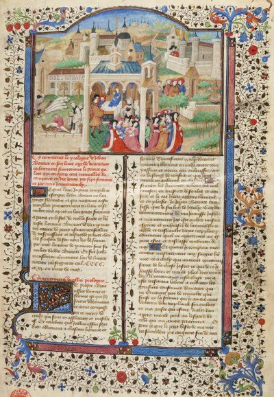 Decameron, Decameron-berättarnas avresa från Florens av Giovanni Boccaccio