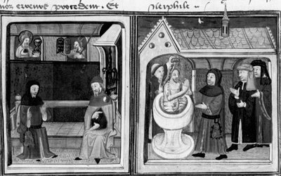 Decameron, Giannotto omvänder juden Abraham; Abrahams dop Första dagen, novell 2. av Giovanni Boccaccio