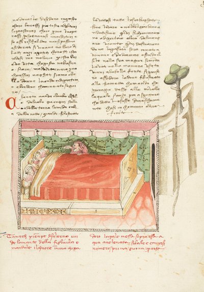 Decameron, Dödens triumf Tancredi spionerar på de älskande, Fjärde dagen, novell 1. av Giovanni Boccaccio