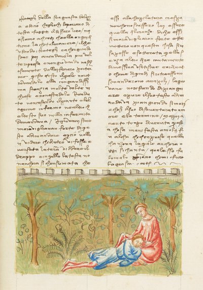 Decameron, Fjärde dagen, novell 6; föraning: Gabriottos död. av Giovanni Boccaccio