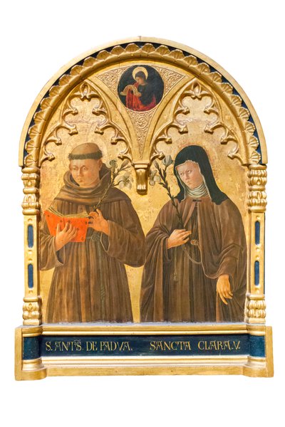 Sankt Antonius av Padua och Sankta Klara av Assisi av Giovanni Boccati or Boccatto