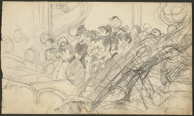 Publik på en parisisk teater I av Giovanni Boldini