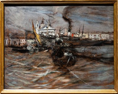 Båtar i Venedig av Giovanni Boldini