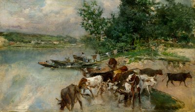 Drinkar på Seine, ca 1874-75 (olja på pannå) av Giovanni Boldini