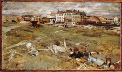 Italien, Parisförort (olja på duk) av Giovanni Boldini