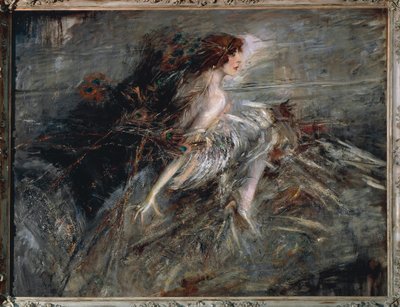 Italien, Rom, Porträtt av Marchesa Luisa Casati av Giovanni Boldini
