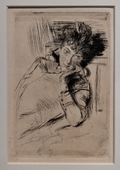 Eftertänksam kvinna av Giovanni Boldini