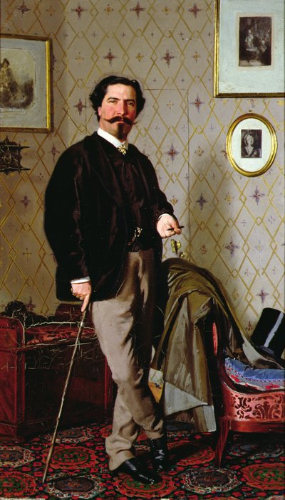 Porträtt av Cristiano Banti (1824-1904) (olja på duk) av Giovanni Boldini