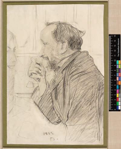 Porträtt av Edgar Degas vid ett kafébord av Giovanni Boldini