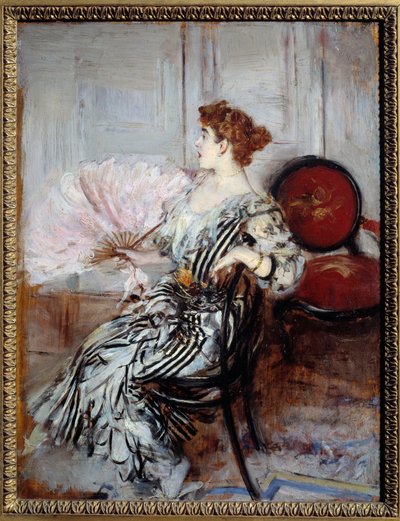 Porträtt av Madame Torri, dansare på Operan. Målning av Giovanni Boldini av Giovanni Boldini