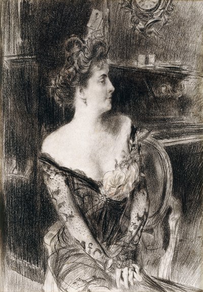 Porträtt av Madame X, ca 1901-1902 av Giovanni Boldini