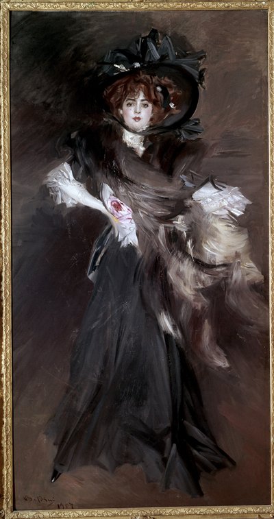 Porträtt av Mademoiselle Lantelme av Giovanni Boldini