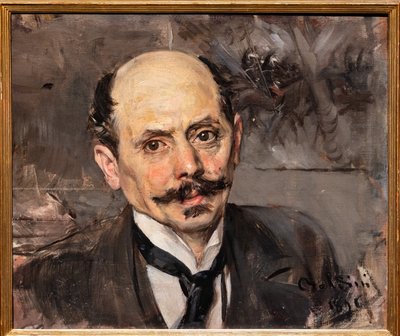 Porträtt av målaren J.B. Edouard Detaljer, detaljer av Giovanni Boldini