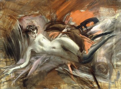 Liggande naken, av Giovanni Boldini