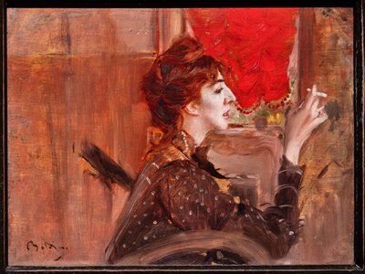 Den röda ridån av Giovanni Boldini