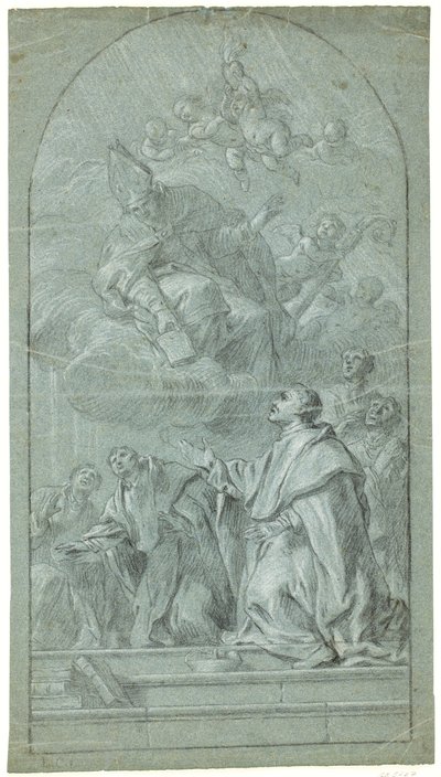 Augustinermunkar som tar emot sin ordningsstyre från St Augustine av Giovanni Bonati