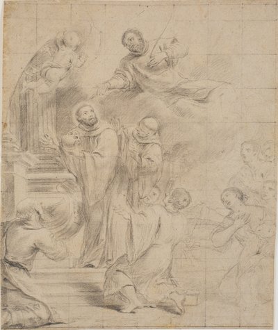 St Bernard räddar skallen av St Caesarius av Giovanni Bonati