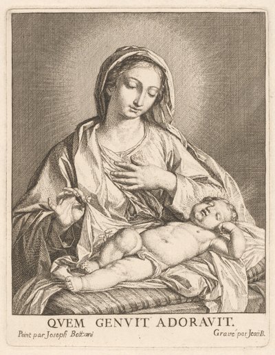 Jungfrun och det sovande barnet av Giovanni Bottani, after Giuseppe Bottani