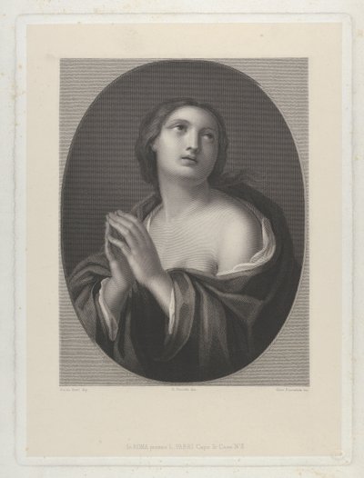 Kvinnlig personifiering av Hope..., ca. 1835-81. av Giovanni Buonafede