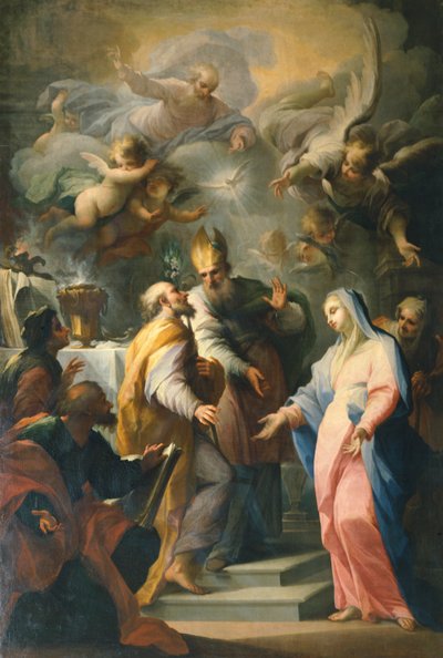 Jungfru Marias äktenskap, av Giovanni Camillo Sagrestani (1660-1731) Santo Spiritos kyrka, Florens, Italien av Giovanni Camillo Sagrestani