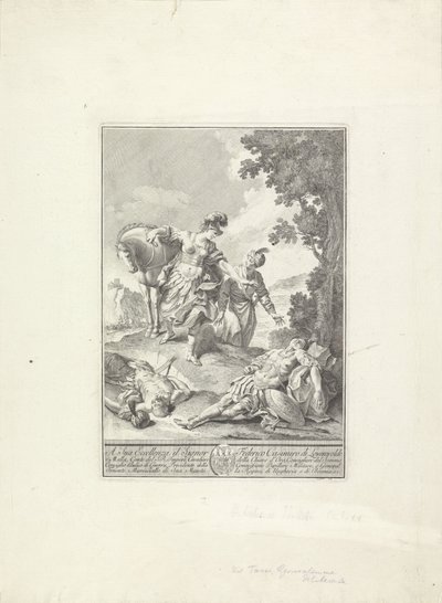 Scen från Tassos "La Gerusalemme liberata" av Giovanni Cattini (attributed to)