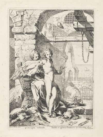 Daedalus ger Ikaros sina vingar av Giovanni David