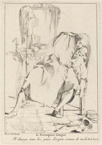 Le Perruquier fatigué (The Tired Wigmaker) スウェーデン語 av Giovanni David