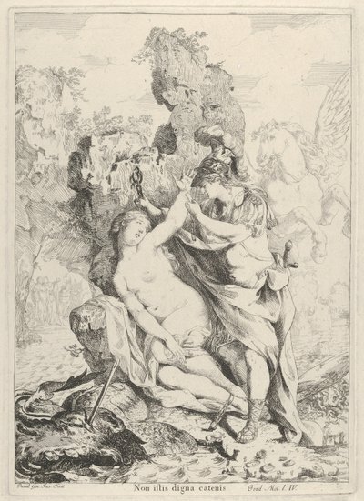Perseus räddar Andromeda, 1775. av Giovanni David
