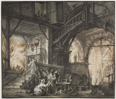 Teaterscen, ca. 1775-1776. av Giovanni David