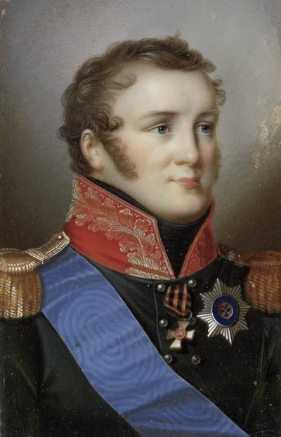 Porträtt av Alexander I (1777-1825), Rysslands kejsare av Giovanni Domenico Bossi