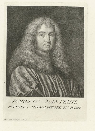 Porträtt av konstnären Robert Nanteuil Porträtt av konstnärer (serietitel) av Giovanni Domenico Campiglia
