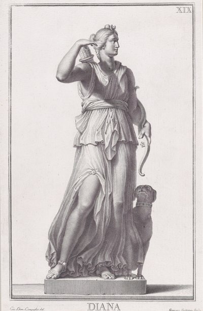 Staty av Diana, 1734. av Giovanni Domenico Campiglia