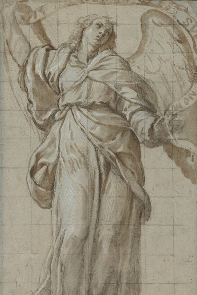 Stående ängel som håller en rulla, ca. 1614. av Giovanni Domenico Caresana