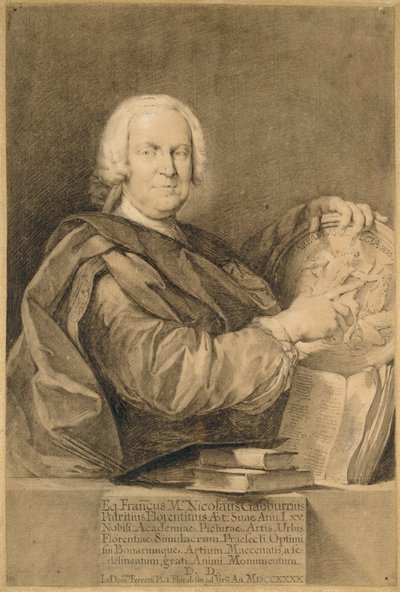 Porträtt av Cavaliere Francesco Maria Niccolò Gabburri av Giovanni Domenico Ferretti