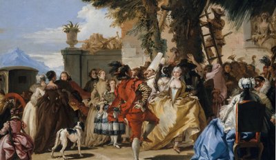 En dans på landet, ca. 1755. av Giovanni Domenico Tiepolo