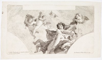 Änglar som bär karmeliternas avlat av Giovanni Domenico Tiepolo
