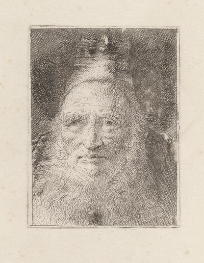 Skäggig gammal man med hatt, från Raccolta di Teste (Samling av huvuden) av Giovanni Domenico Tiepolo