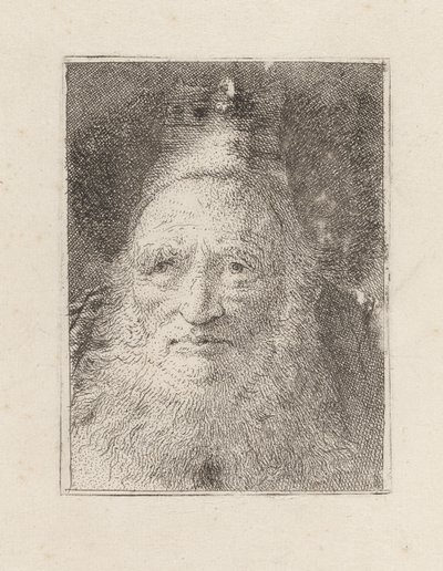 Skäggig gammal man med hatt, ur Raccolta di Teste (Samling av huvuden) av Giovanni Domenico Tiepolo