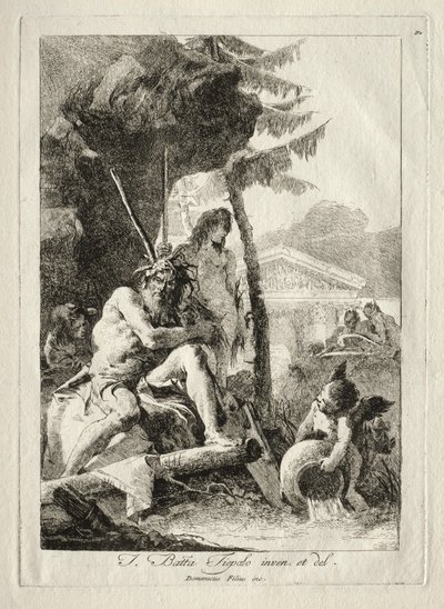 Flodfigurer. av Giovanni Domenico Tiepolo