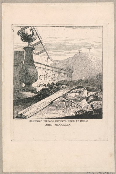 Frontispice av Via crucis (Korsets stationer) av Giovanni Domenico Tiepolo
