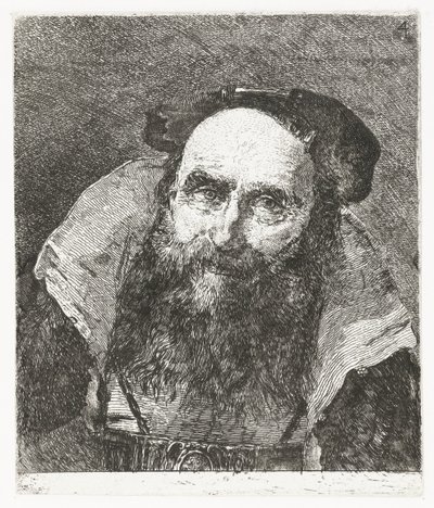 Leende gubbe Samling av huvuden (serietitel) Raccolta di Teste (serietitel) av Giovanni Domenico Tiepolo